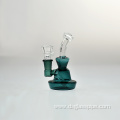 Mini 5.5 Inch Oil DAB Rig with Quartz Banger Shower Head Perc Hookahs Bubbler Glass Smoking Water Pipe